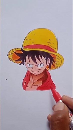 how to draw luffy-easy luffy drawing#drawing video