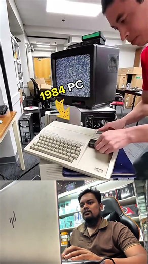 This 1984 PC Used Floppy Disks… And It’s Surprisingly Fast! 😳”#RetroPC #FloppyDisk #OldComputer #fy