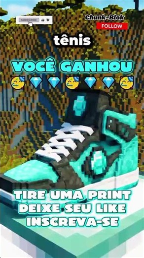 Só 1% consegue parar no Tênis Raro! #chunk-blok #minecraft #noob #pro (20⁰ vídeo)
