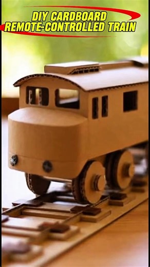DIY Cardboard Remote-Controlled Train That Actually Works! 🚆#Cardboard#tech DIY#RCTrain#STEMP#Shorts
