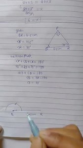 Construct \triangle P Q R such that Q R=6.5 \mathrm{~cm}, \angl... | Filo