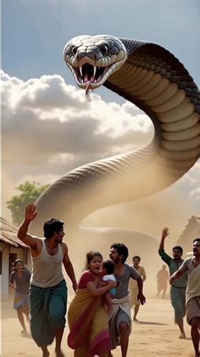 A big python saved the lives of the villagers....#ai #python #village