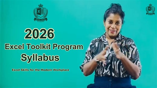 🔥 2026 Royal Excel Academy – Toolkit Program 📢 New Syllabus Released! 💡 Built on 4 powerful pillars: 📘 Knowledge | 🎯 Coaching | 🗣️ Pitching | 📊 Evaluation 🚀 Upgrade your Excel skills with a job-focused, practical approach. 🎓 Limited scholarships available for the January intake! 📝 Registrations NOW OPEN 📞 Call our Excel consultant: 071 40 90 90 7 | Excel With Vidu