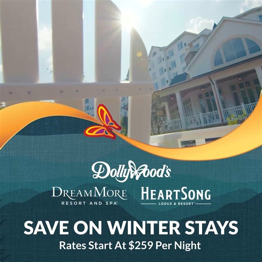 Book a winter stay at a Dollywood Resort and enjoy added comforts like resort credits, food and beverage perks, cinnamon bread and more — all at a slower, more relaxed pace. | Dollywood