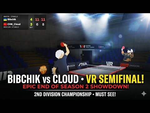 VR Table Tennis Simulator. Bibchik vs Cloud • End of Season 2025 Championship • Semifinal