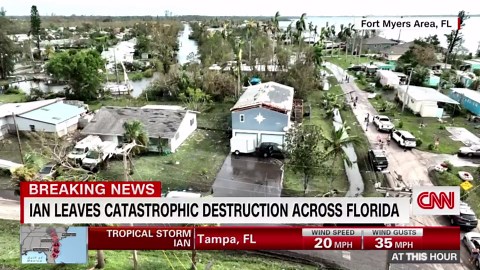 Drone video shows catastrophic damage in Florida