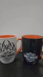 Harley-Davidson Bar & Shield Flames Color Changing Mugs. Come purchase a set and try them out with the in house coffee we have for customers to watch them change color. #yearofthetoad #ToadallyRide #toadsuckharleydavidson #harleydavidson | Toad Suck Harley-Davidson