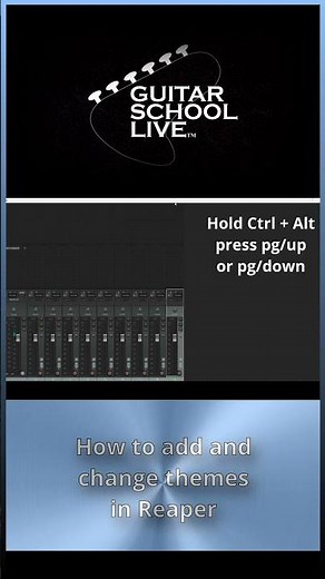How to add and change themes in Reaper