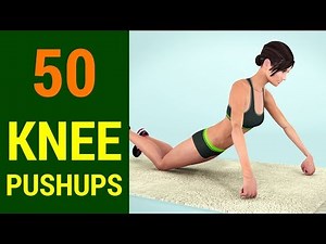 50 Knee Push-Ups Challenge [Beginner Arm and Chest Toning]