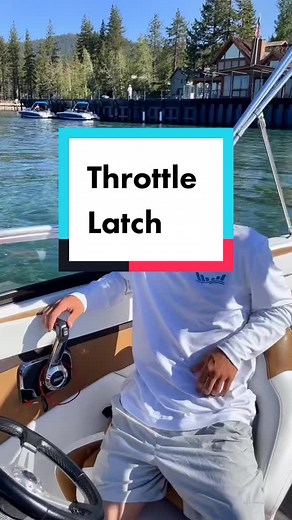 How to move a throttle! Most smaller recreational boats have a latch that stops you from moving out of neutral on accident! Larger boats dont usually have these! #boat #throttle #learn #latch #stuck #neutral #laketahoe #boatoperations