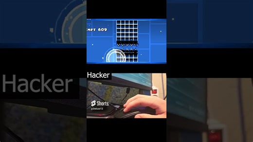 Hacker playing Geometry Dash? #shorts
