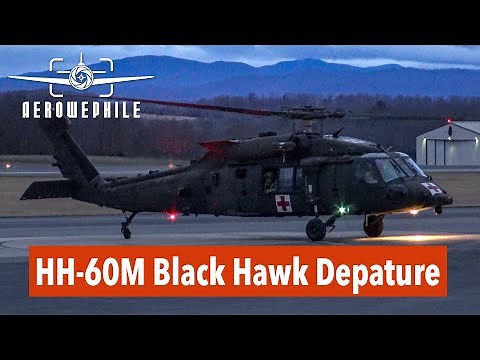 United States Army Sikorsky HH-60M Black Hawk Medevac Helicopter Startup & Departure at KTRI 24Jan24