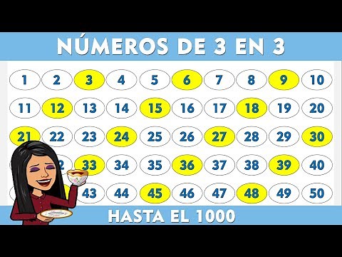 NÚMEROS DE 3 en 3 hasta 1000 I 3 EN 3 hasta 1000 😇🌟