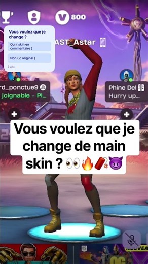 Do you want me to change my main skin? 👀🔥🧨😈 # #fortnite #viralvideo #fypシ゚viral #comment #like