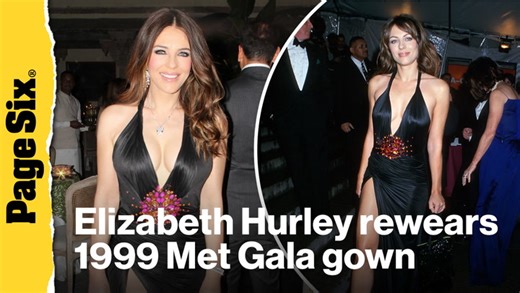Elizabeth Hurley rewears her plunging 1999 Met Gala gown 27 years later