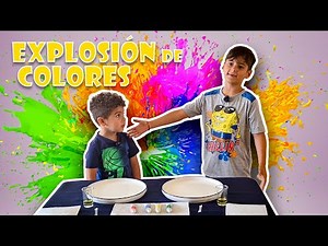 EXPLOSIÓN DE COLORES!!! Experimentando en casa con mi amigo Luisi