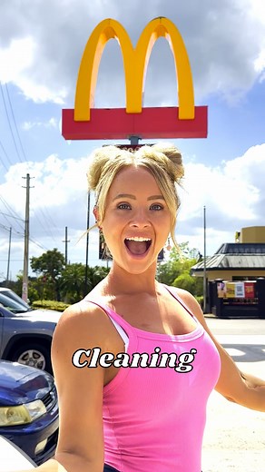 I Got Caught Cleaning McDonald's Bathroom 😳 #scrubdaddy #scrubdaddypartner | Clean Girl