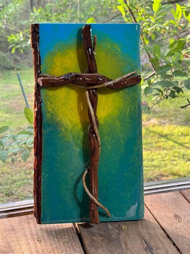 Godlight - Handpainted, Handmade Cross Wall Art - Etsy
