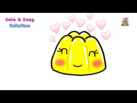 Drawing Gelatine 🍮 | Super Easy Cute Digital Drawing