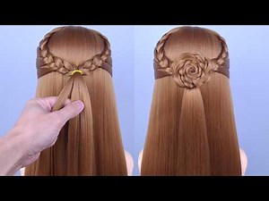 Simple & Beautiful Party Hairstyles | Half Up Half Down Braid Tutorial