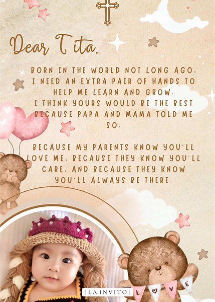 Creative Godparent Proposal Ideas for Baby Atarah