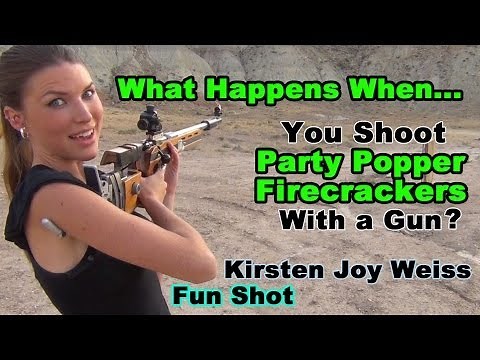 What Happens When You Shoot Party Poppers Fireworks With A Gun?? - Kirsten Joy Weiss