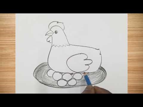 How to draw hen drawing easy step by step || hen drawing‪@aaravdrawingcreative1112‬