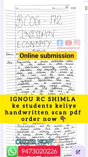 IGNOU RC SHIMLA online assignment submission 2025/ #ignou_handwritten_scan_pdf #ignouscanpdf