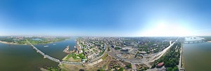 Ob river of Novosibirsk (Russia) from heli 360 Panorama | 360Cities