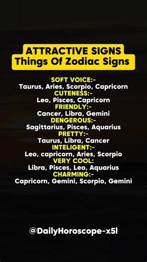 ATTRACTIVE ZODIAC SIGNS #zodiac #zodiacsigns #astrology #horoscope #tarot