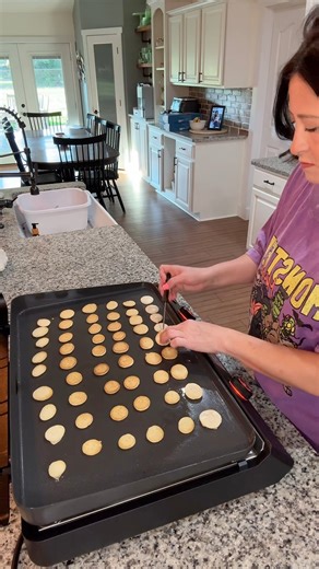 60K views · 962 reactions | Mini pancakes for 6 kids #homedaycare #breakfast #pancakes #griddle cooking | A Day with Ms. K | Facebook