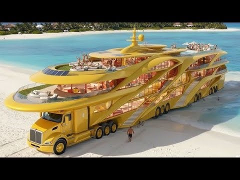 Golden Horizon Luxury Motorhome Concept | World’s Most Futuristic $2 Million RV on Wheels 🚐✨
