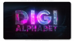 Download Techno Digital Animated Alphabet - Videohive - VFXdownload Free After Effects Templates