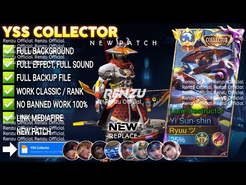 NEW! Script Skin YSS Collector - Lone Destructor No Password | Full Effect Voice | Patch Terbaru
