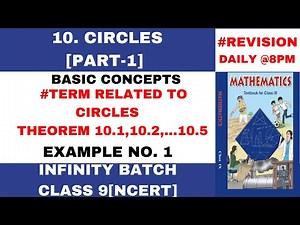 CLASS 9 CIRCLES EXAMPLES[PART-1] MATHEMATICS[NCERT]