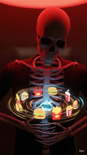 6 Months Fast Food Challenge | Skeleton Eating Junk Food | What Happens After #junkfood #foodswap