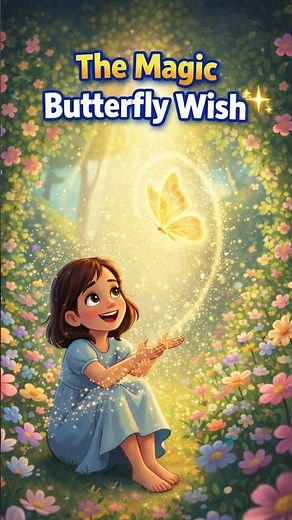 The Magic Butterfly Wish 🦋✨Kids English Moral Story | Short Bedtime Story #englishstory #kids