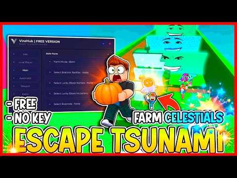 🔥SCRIPT FOR ESCAPE THE TSUNAMI BY GHOST BRAINROTS | AUTO FARM - GOD MODE | ROBLOX DELTA