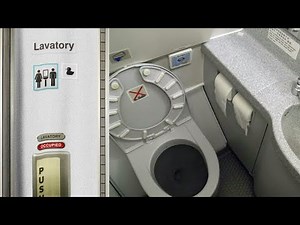 Inside Lavatory (Toilet) of an Airbus A320