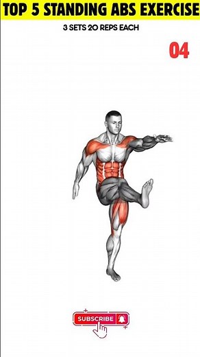 Top 5 Standing Abs Workout #absworkout #coreworkout