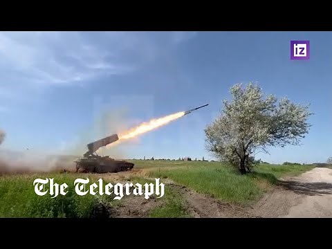 Ukraine war: Russian troops run for their lives just seconds after launching rocket attack