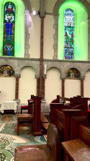 Honan Chapel, a small Catholic church built in the Hiberno-Romanesque revival style in UCC, Ireland