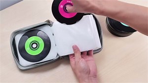 alavisxf xx CD Case, 48 Capacity Hard Plastic DVD Case Portable Zipper CD Case Holder Large Storage Disc Wallet Bag for Car Home Travel (Black, 48 Capacity)