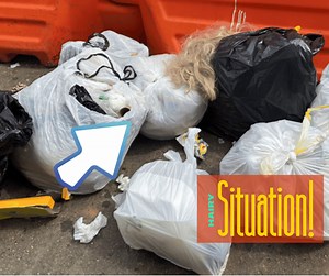 1.5K views · 18 reactions | Bags breaking open, making a mess on the sidewalk? Know how to get out of this "hairy" situation? PUT YOUR TRASH IN A BIN! Learn more about containerization: nyc.gov/UseBins | New York City Department of Sanitation | Facebook