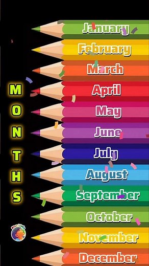 Learn 12 Months name in english 🤩🤩 song for children #learning #months