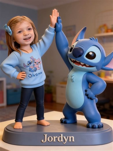 Blue Alien Friend - Personalized Ohana Custom Shaped Acrylic Plaque #OhanaMeansFamily #StitchLover #BlueAlienFriend #PersonalizedOhana #CustomShapedPlaque #DisneyStitch #LiloAndStitch #FamilyGifts #CustomAcrylicPlaque #NurseryDecor #StitchAndAngel #BestFriendsGift #OhanaForever #PersonalizedGiftIdeas