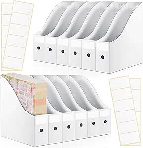Amazon.com: Thenshop 12 Pcs Scrapbook Paper Storage 12 x 12 Paper Storage Organizer with Tabs Foldable Scrapbook Cardboard Holder Bin for Vinyl Sheet File