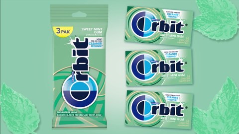 Orbit Sweet Mint Sugar Free Chewing Gum Travel Essentials - 3 Ct Pack
