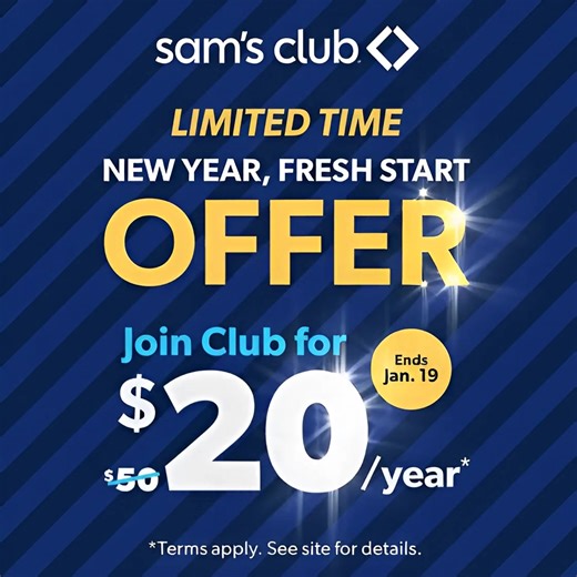🔥 Join Sam’s Club for JUST $20 Now! | Limited Time Offer, So Act Fast... https://goshopdeals.com/sams-club-membership-deal | Go Shop Deals