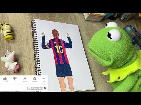 Messi ζωγραφική/ Πώς να σχεδιάσω τον Μessi Βήμα Βήμα / Νηπιαγωγείο-Δημοτικό